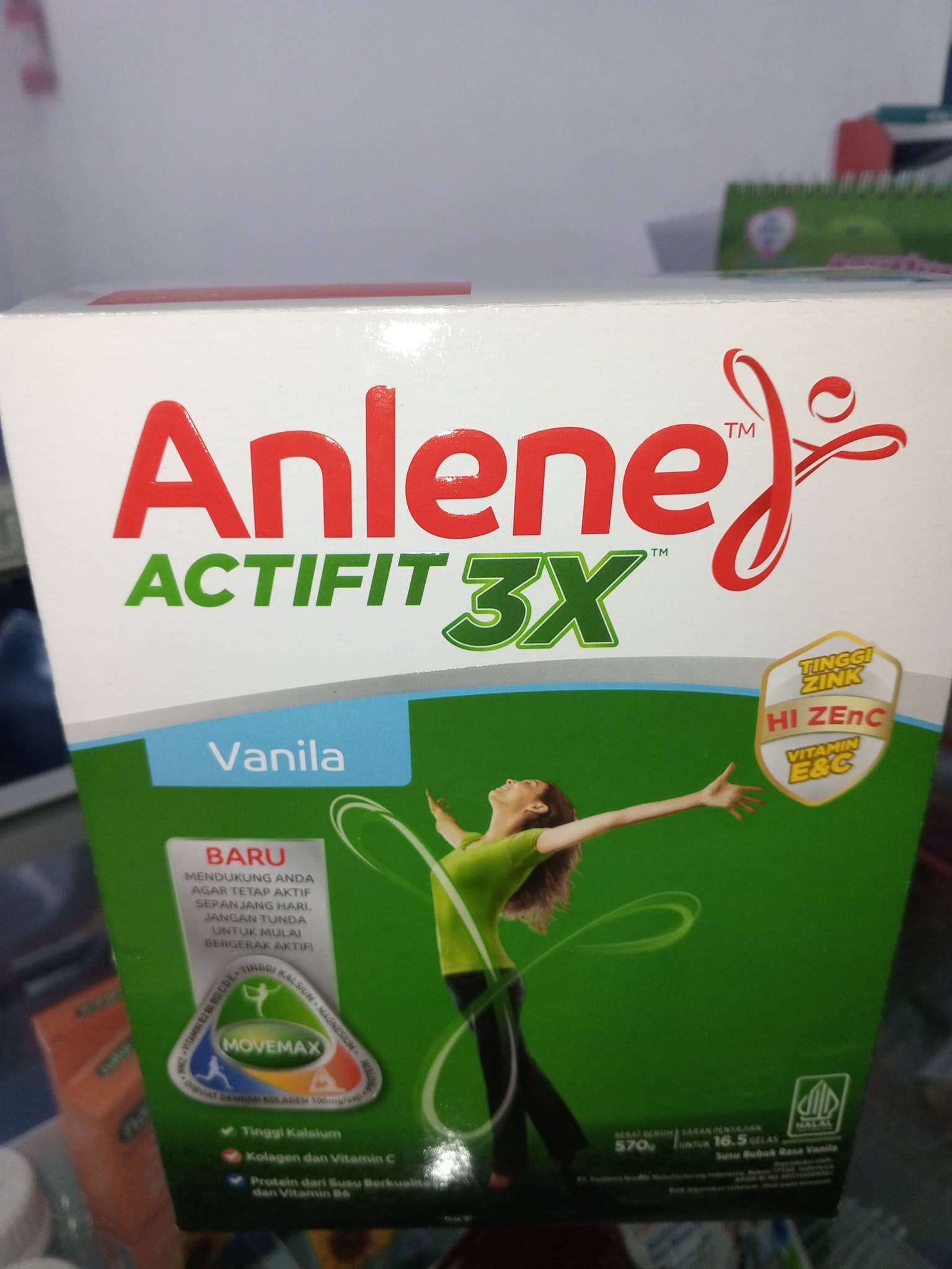 ANLENE ACTIFIT 570 GR COKLAT/VANILA