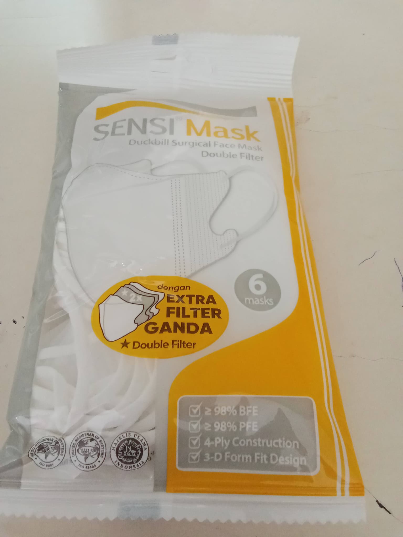 MASKER SENSI DUCKBIL ISI 6