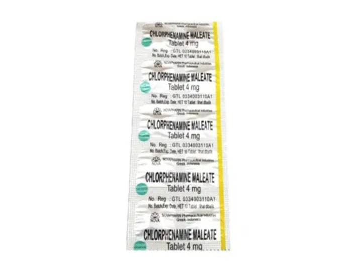 CHLORPHENIRAMINE MALEAT/CTM 4 MG